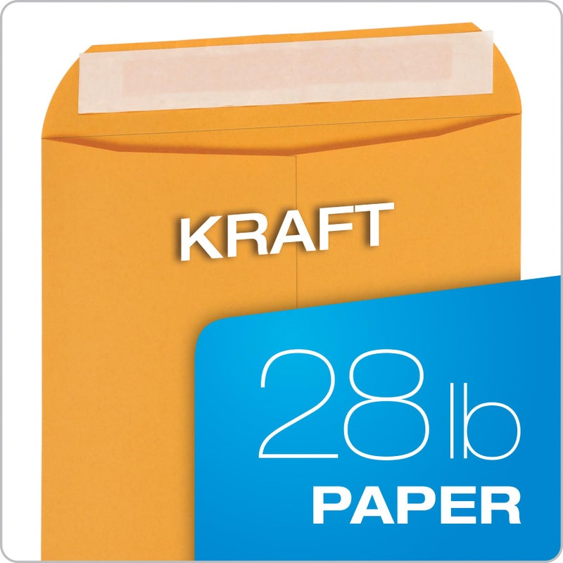 Columbian 9 x 12 Catalog Envelopes with Self Seal Closure  28 lb Brown Kraft  for Mailing Flat Letter Size Documents or Photos  100 Per Box (COLO341) - Image 5